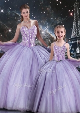 Sweet Ball Gown Beading Princesita Dress in Lavender
