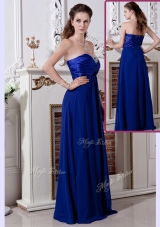New Luxurious Empire Sweetheart Long Prom Dress in Royal Blue