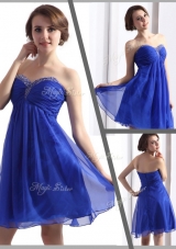 Perfect Sweetheart Beading Short Party Dresses in Blue