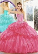 Unique Ball Gown Quinceanera Dresses with Beading and Ruffled Layers for Spring