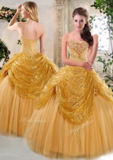 Unique Floor Length Quinceanera Dresses with Beading and Paillette for Fall