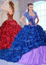 New Style Sweetheart Brush Train Pick Ups and Appliques  Sweet Fifteen Dresses