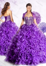 Unique Sweetheart Quinceanera Gowns with Beading and Ruffles