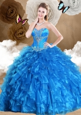 Unique Ball Gown Sweetheart Quinceanera Dresses with Beading and Ruffles