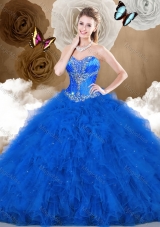 Unique Ball Gown Sweetheart Beading and Ruffles Quinceanera Dresses
