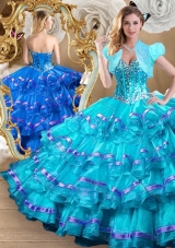 2016 Unique Ball Gown Sweet 16 Dresses with Ruffled Layers