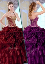Wonderful Ball Gown Sweetheart Vestidos de Quinceanera Dresses with Ruffles and Appliques