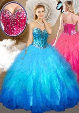 Simple Ball Gown Sweet 16 Dresses with Beading and Ruffles For 2016