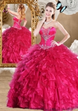 Fashionable Sweetheart Sweet 16 Dresses with Beading and Ruffles
