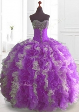 Custom Make Multi Color Sweet 16 Dresses with Beading and Ruffles