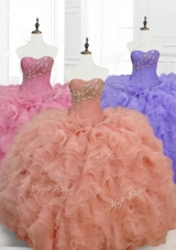 In Stock Ball Gown Sweetheart Quinceanera Dresses with Beading