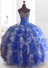 In Stock Beading and Ruffles Multi Color Quinceanera Dresses