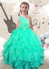 Modest Ball Gown One Shoulder Mini Quinceanera Dresses with Beading