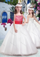 Perfect Spaghetti Straps s Fashionable Little Girl Pageant Dresses with Appliques and Beading