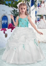 Fashionable Straps Fashionable Little Girl Pageant Dresses with Beading and Bubles