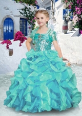 2016 Fashionable Ball Gown Fashionable Little Girl Pageant Dresses with Beading and Ruffles