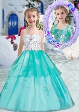 Sweet Ball Gown Fashionable Little Girl Pageant Dresses with Appliques and Beading