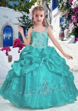 Most Popular Straps LFashionable Little Girl Pageant Dresses with Beading and Bubles