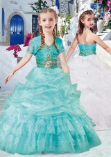 Classical Halter Top Fashionable Little Girl Pageant Dresses with Beading and Bubles