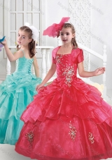 Lovely Spaghetti Straps Fashionable Little Girl Pageant Dresses with Beading and Bubles
