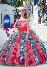 2016 Pretty Ball Gown Spaghetti StrapsMini Quinceanera Dresses with Beading and Ruffles