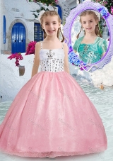 Beautiful Spaghetti Straps Pink Mini Quinceanera Dresses with Beading