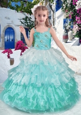Luxurious Straps Ball Gown Mini Quinceanera Dresses with Ruffled Layers