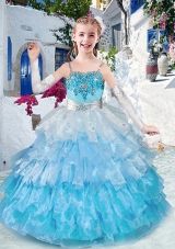 Customized Straps Mini Quinceanera Dresses with Ruffled Layers and Appliques