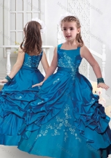 New Style Square Taffeta Mini Quinceanera Dresses with Appliques and Bubles