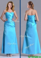 Sexy Sweetheart Aqua Blue Ankle Length Prom Dress in Taffeta