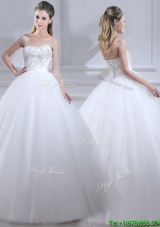 Perfect Ball Gown Wedding Dresses with Beading and Sashes