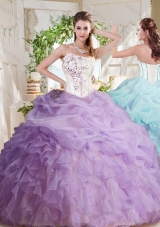 Fashionable Asymmetrical Visible Boning Beaded Sweet Fifteen Dress with Ruffles and Bubbles