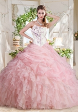 Unique Asymmetrical Beaded Quinceanera Dress with Visible Boning Bubbles and Ruffles