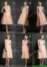 Best Selling Sashed Peach Prom Dress in Knee Length