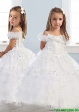 Exquisite Spaghetti Straps Cap Sleeves Mini Quinceanera Dress with Lace and Ruffled Layers