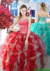 Gorgeous Really Puffy Sweet 16 Dress with Beading and Ruffles