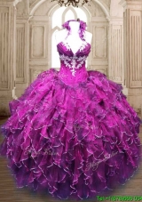 New Arrivals Organza Quinceanera Dress with Appliques and Ruffles