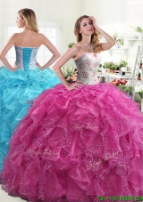 Beautiful Really Puffy Quinceanera Dress with Beading and Ruffles