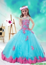 Cheap Scoop Multi Color Flower Girl Dresses with Appliques
