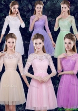 2017 Affordable Pretty Dama Dresses with Ruching and Lace