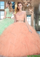 New Style Zipper Up Floor Length Sweet 16 Dress with Appliques and Ruffles