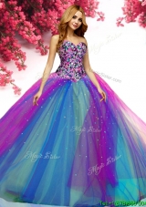 Modern Beaded Bodice Multi Color Quinceanera Dress with Sweetheart