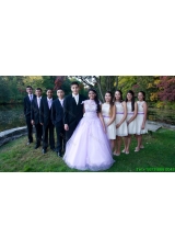 Unique See Through Princess Tulle Quinceanera Package with High Neck