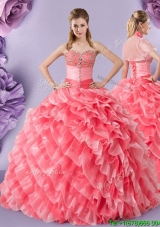 Top Seller Two Tone Quinceanera Dress with Beading and Ruffled Layers