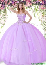 Gorgeous Beaded Lilac Quinceanera Dress in Tulle for Summer