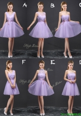 Pretty A Line Belted Lavender Prom Dress in Organza