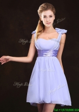Trendy Empire Straps Lavender Prom Dress with Bowknot for 2017