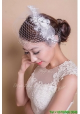 Lovely Net Yarn and Beaded Headpieces for   Bridal