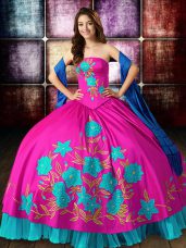 Ball Gowns 15 Quinceanera Dress Multi-color Strapless Satin Sleeveless Floor Length Lace Up