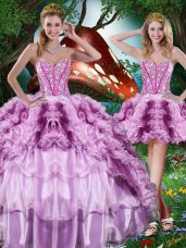 Lovely Floor Length Ball Gowns Sleeveless Multi-color Quinceanera Dress Lace Up